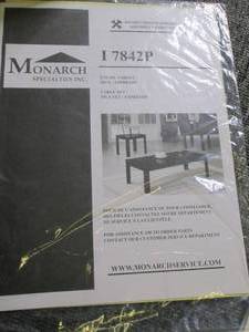 lot 210 image: monarch specialties 3 pc table set ...