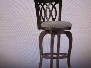 lot 235 image: mia design scroll back swivel barst...