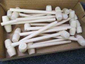 3- 18 pks Wooden Mallets...