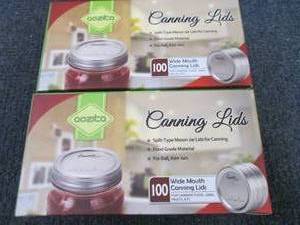 2- 100 ct pks Aozita Wide Mouth Can...