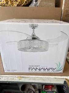 lot 54 image: Fanaway Ashecroft 48 in. Chrome Ceiling Fan with LED-Light