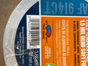 lot 82 image: Shurtape 1.88 in. x 50 yds. Aluminum Foil Repair Duct Tape