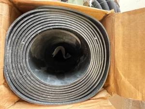 lot 87 image: ClimaTex IndoorOutdoor Black 27 in. x 120 in. Rubber Runner Mat