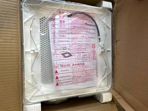 lot 96 image: Panasonic WhisperThin Pick-A-Flow 80 or 100 CFM Exhaust Fan with LED Light Low Profile Ceiling or Wall and 4 in. Oval Duct Adapter