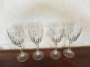lot 140 image: 4 crystal goblets