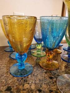 lot 163 image: Multi-colored bubble glasses