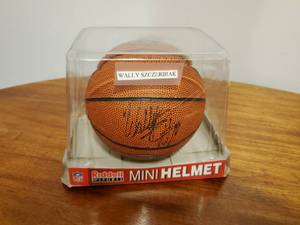 lot 97 image: Wally Szczerbiak Signed Mini Basketball