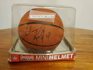 lot 262 image: Chauncey Billups Signed Mini-Basketball