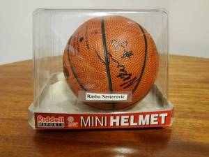 lot 263 image: Rasho Nesterovic Signed Mini-Basketball