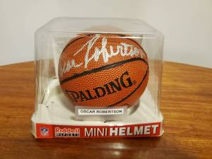 lot 264 image: Oscar Robertson Signed Mini-Basketball