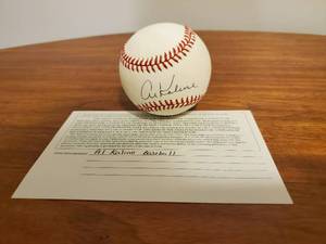 lot 271 image: Al Kaline Signed MLB Baseball