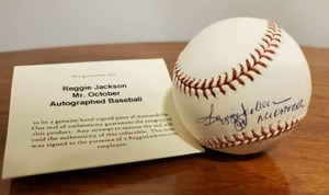 lot 273 image: Reggie Jackson Signed Baseball