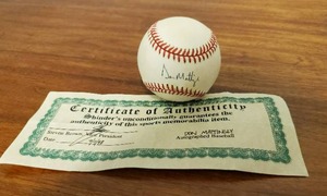 lot 276 image: Don Mattingly Signed Baseball