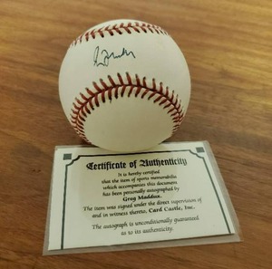 lot 277 image: Greg Maddux Signed Baseball