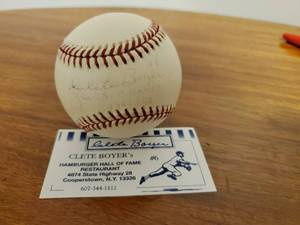 lot 291 image: Clete Boyer Signed Baseball