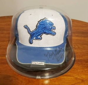 lot 299 image: Greg Landry Signed Detroit Lions Hat