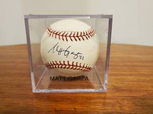 lot 340 image: Matt Garza Signed Baseball