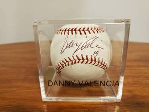 lot 348 image: Danny Valencia Signed Baseball
