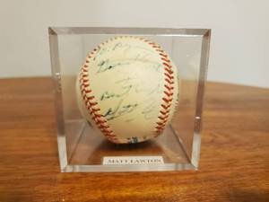 lot 366 image: Matt Lawton Signed Baseball