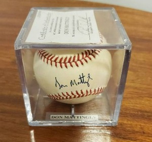 lot 377 image: Don Mattingly Signed Baseball