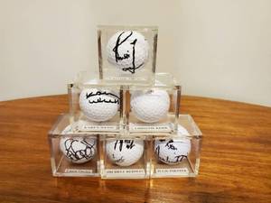 lot 381 image: Collection OF Womans Signed Golf balls