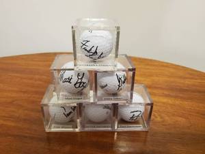lot 383 image: Collection Of 6 Signed Golf balls