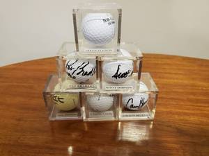 lot 384 image: Collection Of 6 Signed Golf balls