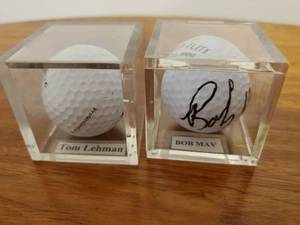lot 393 image: Two Signed Golf balls