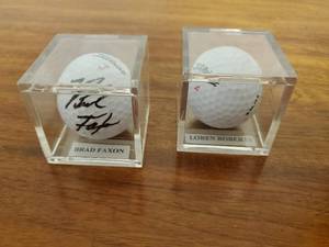 lot 396 image: Two Signed Golf balls