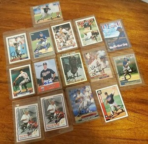 lot 415 image: Collection Of Signed MN Twins Baseball Cards