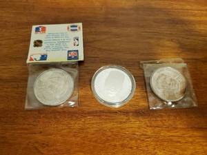 lot 452 image: 3 Fine Silver Coins