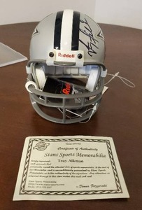 lot 27 image: Troy Aikman Signed Dallas Cowboys Mini Helmet
