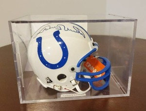lot 28 image: Johnny Unitas Signed Indianapolis Colts Mini Helmet