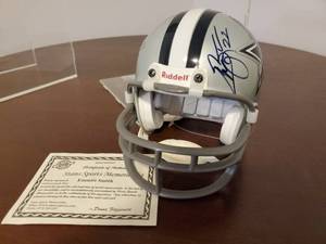lot 31 image: Emmitt Smith Signed Dallas Cowboys Mini Helmet