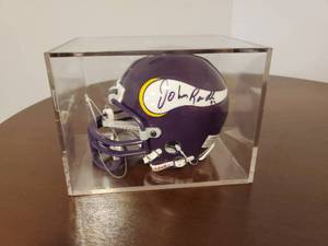 lot 45 image: John Randle Twice Signed Minnesota Vikings Mini Helmet