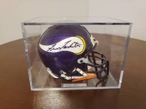 lot 49 image: Fran Tarkenton Signed Minnesota Vikings Mini Helmet