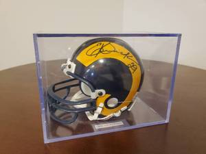 lot 59 image: Eric Dickerson LA Rams Signed Mini Helmet