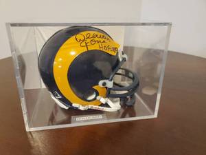 lot 60 image: Deacon Jones LA Rams Signed Mini Helmet