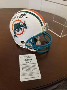 lot 67 image: Brandon Marshal Miami Dolphins Signed Mini Helmet