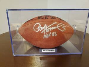 lot 82 image: Paul Hornug Signed NFL Football