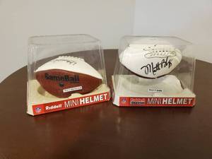lot 85 image: Matt Birk and Joey Browner Signed Mini Footballs
