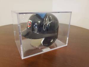 lot 88 image: Joe Mauer Minnesota Twins Signed Mini Helmet