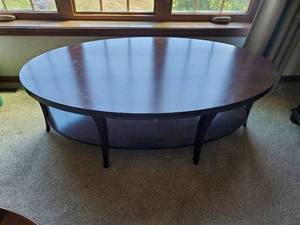 lot 224 image: Oval coffee table