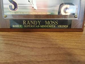 lot 525 image: Signed Randy Moss Rookie Superstar-Minnesota Vikings