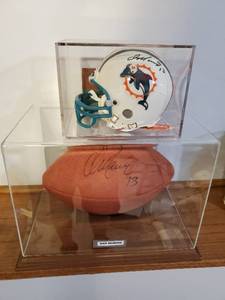 lot 12 image: Dan Marino Signed Football And Mini Helmet