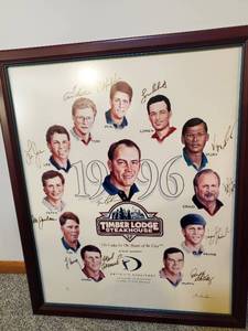 lot 15 image: Signed Timber Lodge Steakhouse Golf Poster