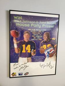 lot 401 image: Signed Brad Johnson And John Randle Poster
