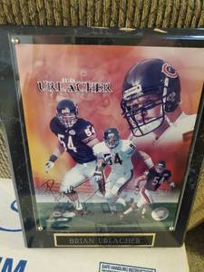 lot 413 image: Framed And Signed Brian Urlacher Poster