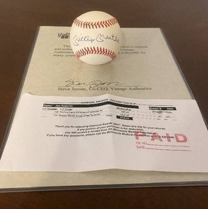 lot 3 image: Mickey Mantle Signed MLB Baseball