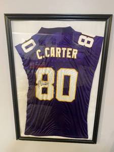 lot 4 image: Chris Carter Signed Minnesota Vikings Jersey